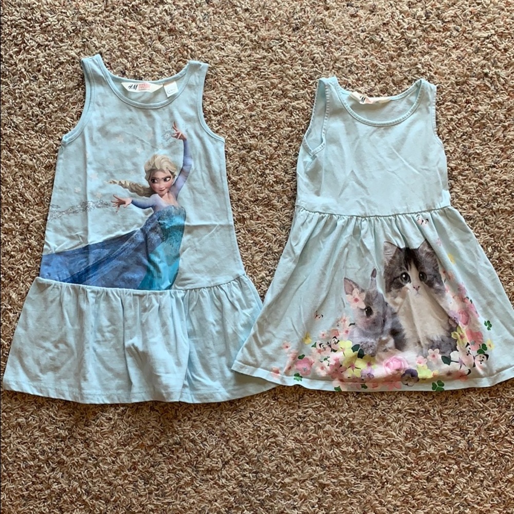 Lot of 2 girl’s H&M dresses 2-4 yrs